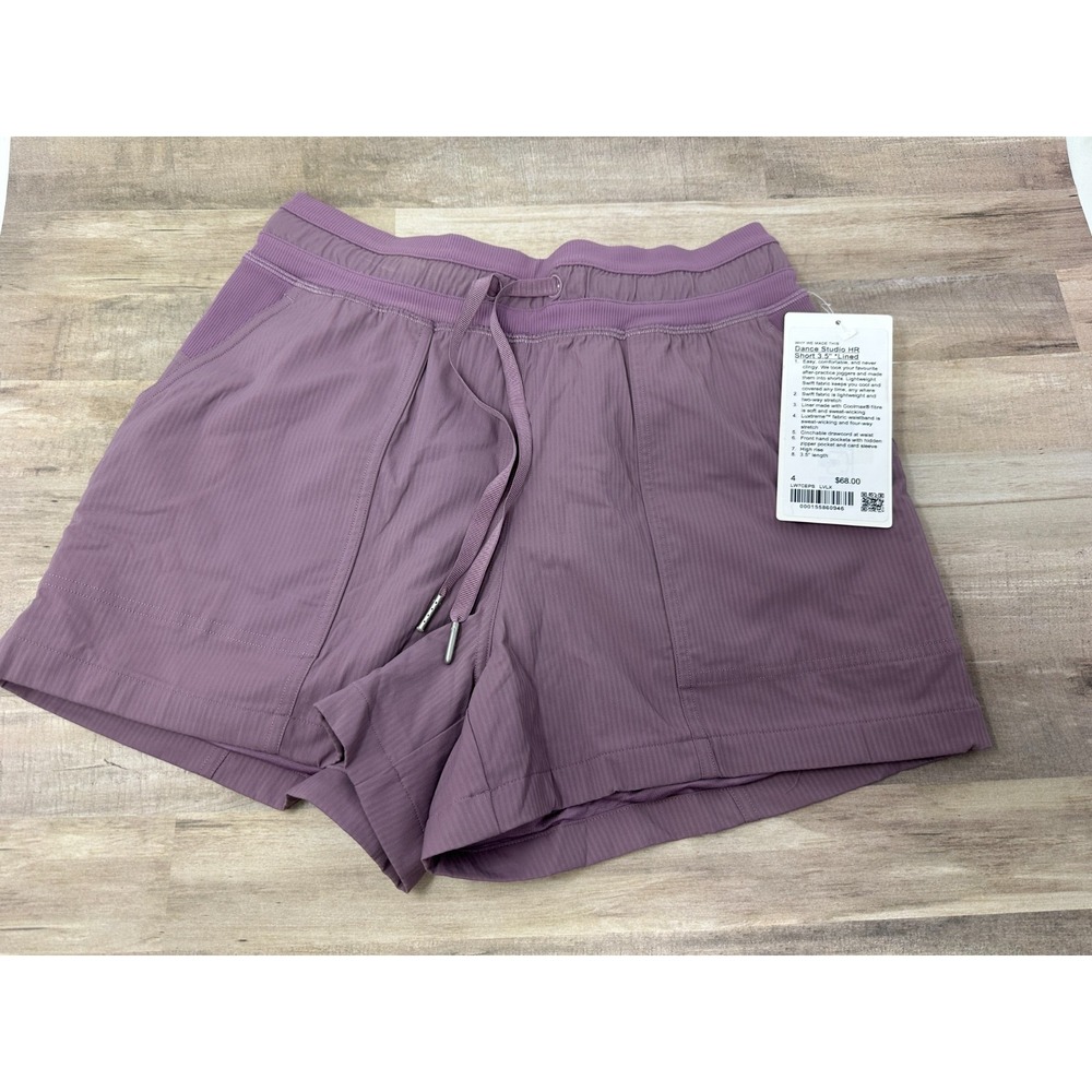 NWT ~ Lululemon Dance Studio‎ High-Rise Short 3.5" Lavender Lux Women Size 4